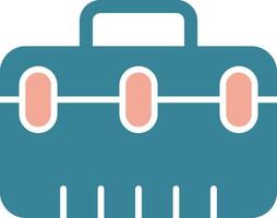 Suitcase Glyph Two Color Icon vector