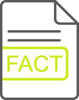 FACT File Format Line Two Color Icon vector