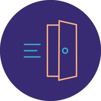 Entry Line Two Color Circle Icon vector