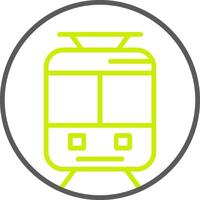 Underground Train Line Two Color Icon vector