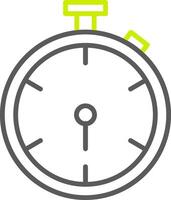 Stopwatch Line Two Color Icon vector