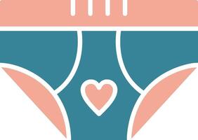 Underwear Glyph Two Color Icon vector