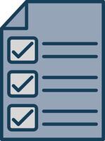 Check In Line Filled Grey Icon vector