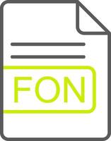 FON File Format Line Two Color Icon vector