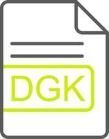 dgk archivo formato línea dos color icono vector