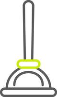 Plunger Line Two Color Icon vector