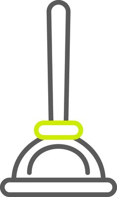 Plunger Line Two Color Icon