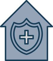 House Line Filled Grey Icon vector