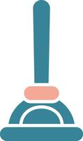 Plunger Glyph Two Color Icon vector