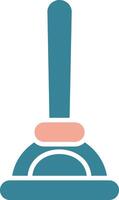 Plunger Glyph Two Color Icon vector