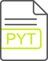 PYT File Format Line Two Color Icon vector