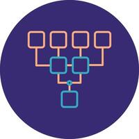 Structure Line Two Color Circle Icon vector