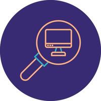 Audit Line Two Color Circle Icon vector