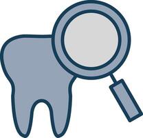 Tooth Line Filled Grey Icon vector