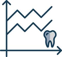 Stats Line Filled Grey Icon vector