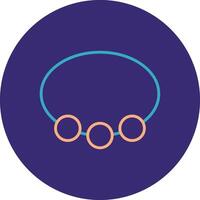 Bangle Line Two Color Circle Icon vector