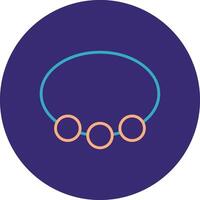 Bangle Line Two Color Circle Icon vector