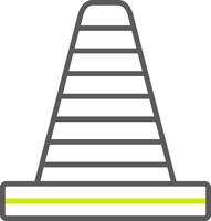 Traffic Cone Line Two Color Icon vector