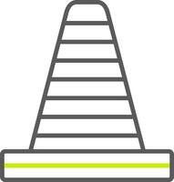 Traffic Cone Line Two Color Icon vector