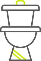 Wc Line Two Color Icon vector