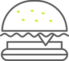 Burger Fast Food Line Two Color Icon vector