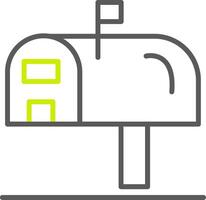Mailbox Line Two Color Icon vector