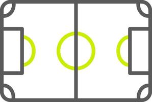 Soccer Field Line Two Color Icon vector