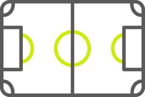 Soccer Field Line Two Color Icon vector