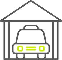 Garage Line Two Color Icon vector