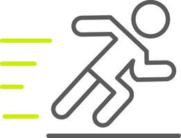 Jogging Line Two Color Icon vector