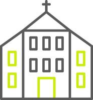 Church Line Two Color Icon vector