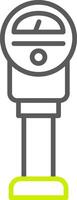 Parking Meter Line Two Color Icon vector