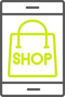 OnLine Two Color Shoping Line Two Color Icon vector