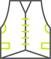 Vest Line Two Color Icon vector