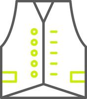 Vest Line Two Color Icon vector