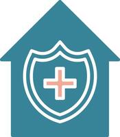 House Glyph Two Color Icon vector