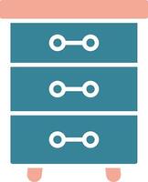 Drawers Glyph Two Color Icon vector