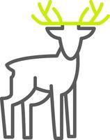 Deer Line Two Color Icon vector