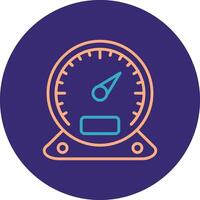 Gauge Line Two Color Circle Icon vector