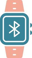 Bluetooth Glyph Two Color Icon vector