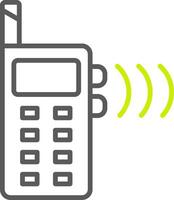 Walkie Talkie Line Two Color Icon vector