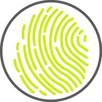 Fingerprint Line Two Color Icon vector