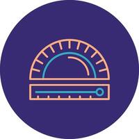 Protractor Line Two Color Circle Icon vector