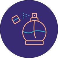 Perfume Line Two Color Circle Icon vector