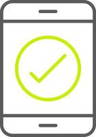 Phone Line Two Color Icon vector