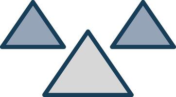 Triangles Line Filled Grey Icon vector