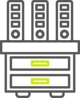 Folders Line Two Color Icon vector