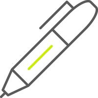 Fountain Pen Line Two Color Icon vector