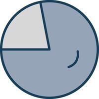 Circular Chart Line Filled Grey Icon vector