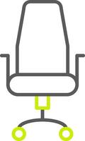 Chair Line Two Color Icon vector